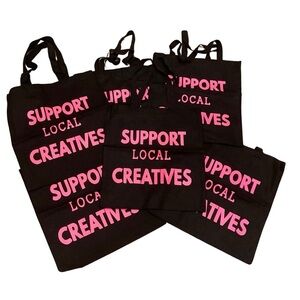Black and Pink Tote Bag